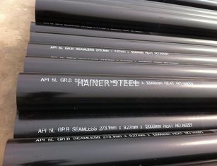 China OD 273.1 mm X W.T 12.7 mm X L 12000 mm API 5L Gr.B Carbon Steel Seamless Pipe,Black Paint Coated,Plain End supplier